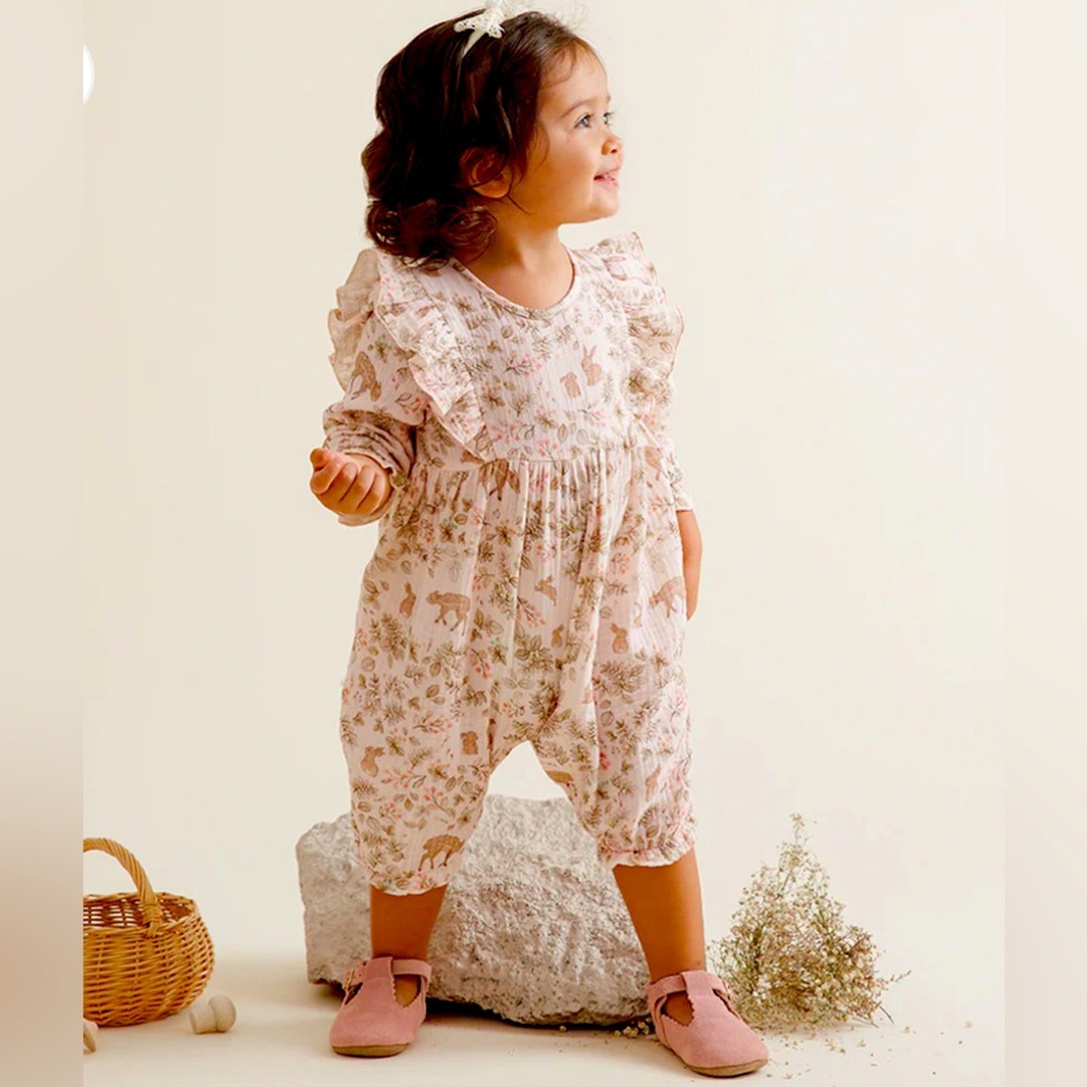 NWOT Elegant Baby Organics GOTS Certified Romper Size 9-12mos